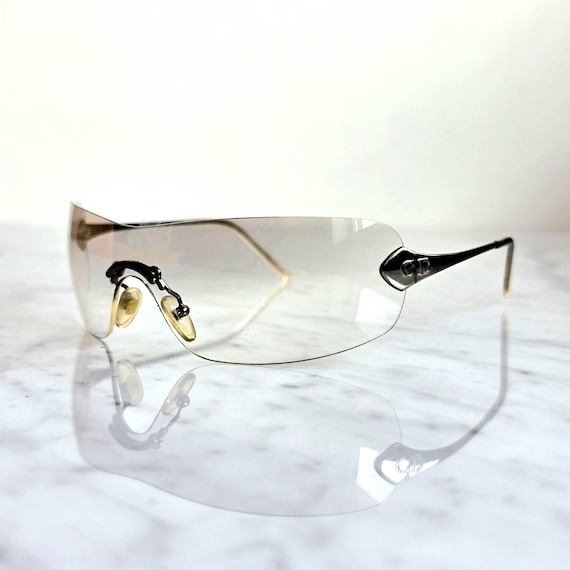 小物 DIOR rimless archive sunglasses y2k DIOR Absolute Vintage Sunglasses Silver Clear Frameless Wrap