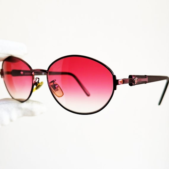 VERSACE Vintage Sunglasses Oval Purple Medusa Gianni M83  display picture 2