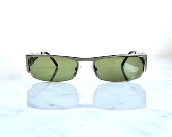 JEAN PAUL GAULTIER Vintage Sunglasses Jpg Green Silver SJP114