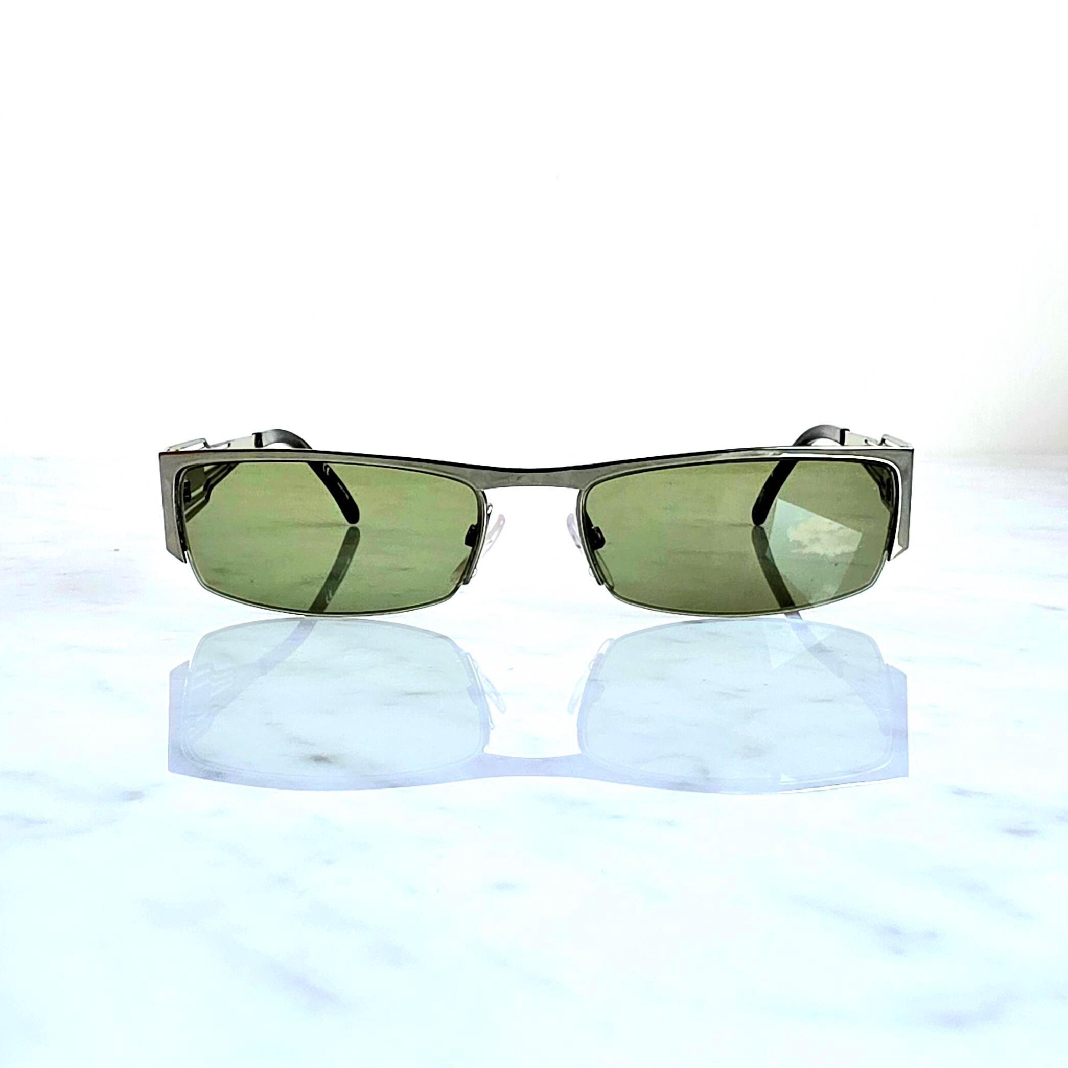 JEAN PAUL GAULTIER Vintage Sunglasses Jpg Green Silver SJP114