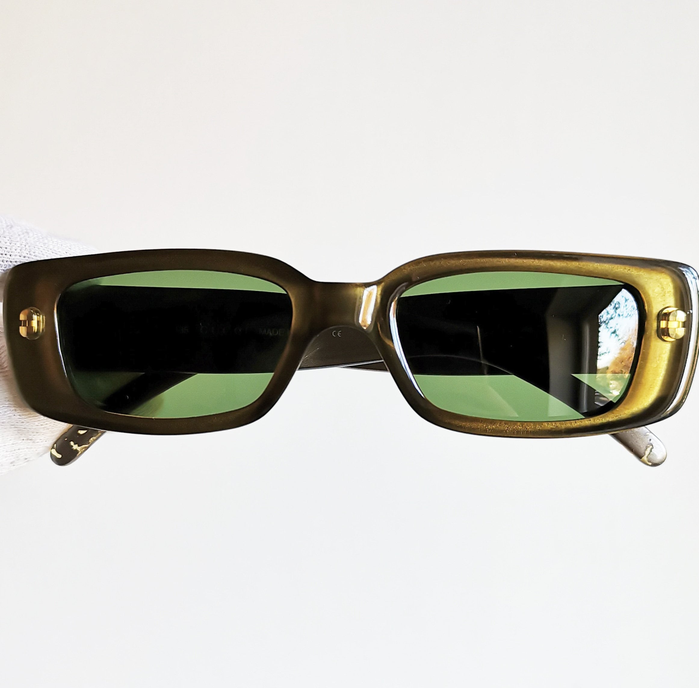上質で快適 vintage GUCCI sunglasses oval GG2409/N/S gold shiny rare 小物