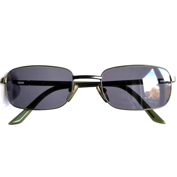 GUCCI Green Sunglasses Vintage Oval Small Rectangular GG1369 Frame