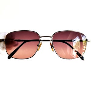 VALENTINO vintage Sunglasses rare square oval gold VAL1087 frame Migos Tupac Rihanna 2Chainz hype drop aviator new purple pink lens 90s VLTN