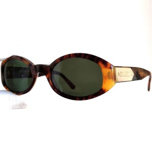 Valentino vintage sunglasses oval brown gold OLIVER 1740 small iconic frame green lenses VLTN 90s y2k Migos designer Lady Gaga Bella Hadid