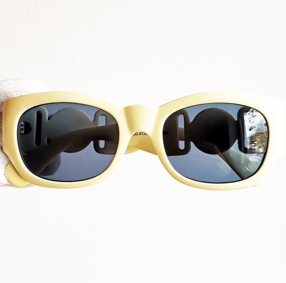 Vintage Rare Versace MOD 2015 1003/13 Wrap Around Sunglasses Versace Wrap Sunglasses for Women for sale | eBay main image 3