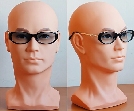 VERSACE Small Vintage Sunglasses Oval Silver Black Medusa  display picture 1