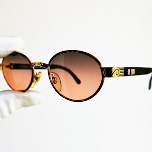 LE CLUB Actif occhiali da sole vintage rari ovali incisi oro nero montatura piccola 1050 Migos Rihanna Tupac Lady Gaga Bella Hadid nuove lenti rosa anni '90