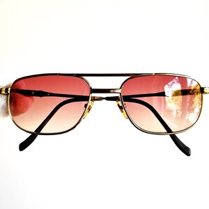 DESIL 14Kt GOLD Sunglasses vintage rare oval square rolled filled plated Migos 2Chainz Rihanna Lady Gaga small frame new pink lenses 80s 90s