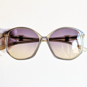 YVES SAINT LAURENT vintage Ysl-zonnebril zeldzame Parijs vierkante zeshoek witte parelblauw Frankrijk Cybelle Rihanna Lady Gaga paarse lens nieuw nr. 80