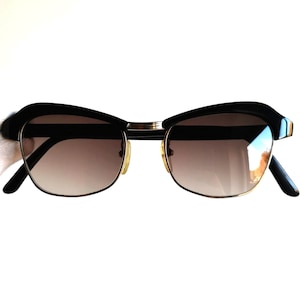 SAFILO 14k Gold sunglasses vintage small tiny rare filled plated english browline cateye diva rockabilly Rihanna butterfly Sabrina frame 60s