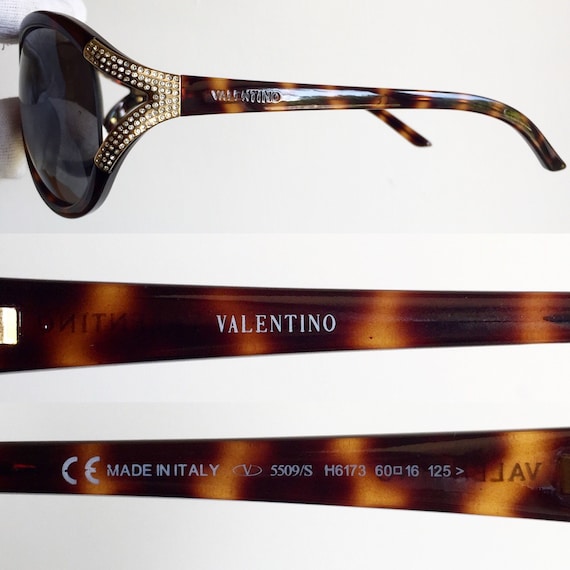 VALENTINO vintage Sunglasses gold tortoise brown … - image 5