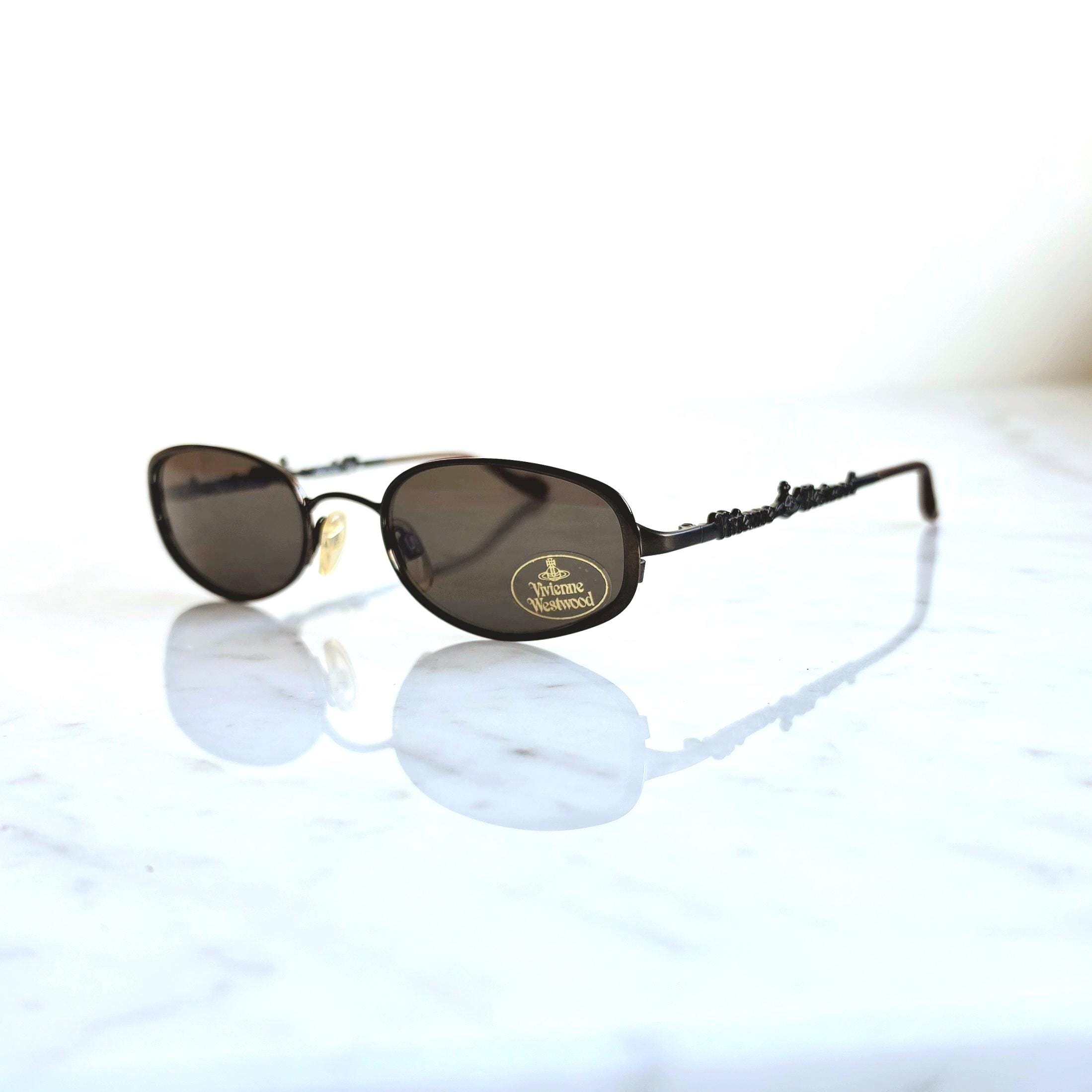 VIVIENNE WESTWOOD Vintage Sunglasses Oval Small Gray Copper