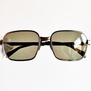 SAFILO 14k GOLD plated sunglasses vintage rare filled square aviator Diplomatic caravan frame Notorious Big Migos designer new lens 60s 70s