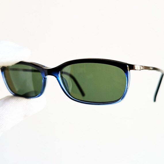 GUCCI vintage sunglasses rare oval small tiny bla… - image 2
