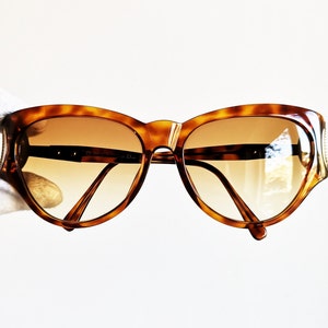 DIOR vintage sunglasses rare tortoise brown gold mask French style wrap ring diva Lady Gaga frame shield oversize Christian Cd 2663 new NOS
