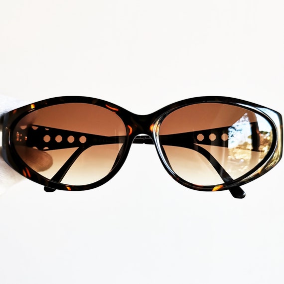 Christian Dior Vintage Gold Tortoise Sunglasses 2688