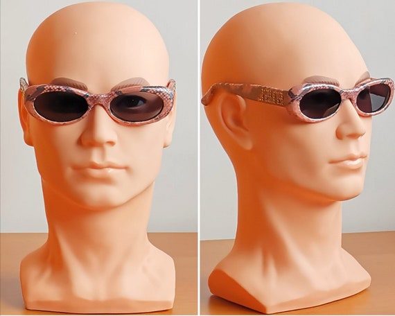 VERSACE vintage sunglasses rare oval 248/P trimmi… - image 5