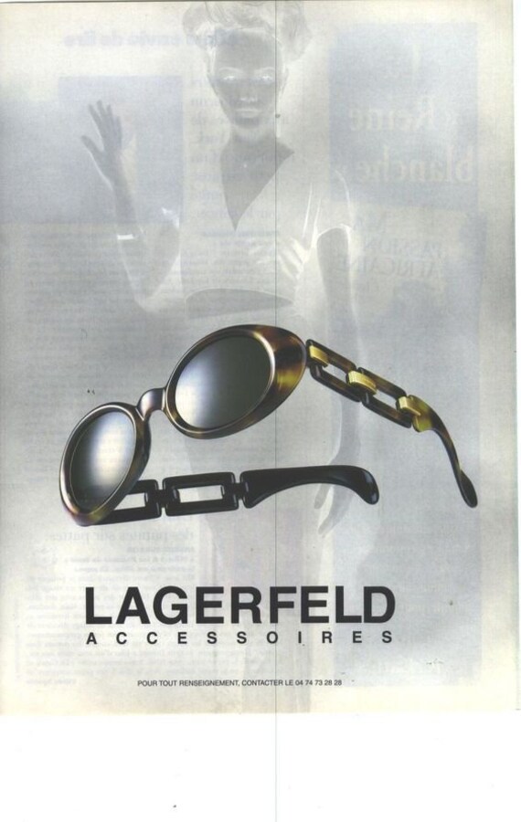 KARL LAGERFELD vintage sunglasses rare oval squar… - image 6