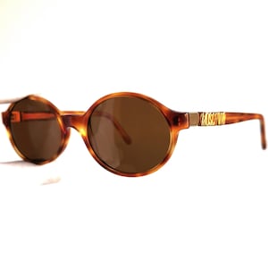 MOSCHINO by PERSOL オーバルサングラス ヴィンテージ ゴールド トータスブラウン MF343 スモールフレーム Migos デザイナー リアーナ レディーガガ カイリージェンナー 90年代 新品 NOS