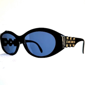 KEN SCOTT vintage Sunglasses oval black gold 8082-1 KS frame 90s 2Chainz Rihanna Bella Hadid Kendall Kylie Jenner roses sun flowers 90s y2k