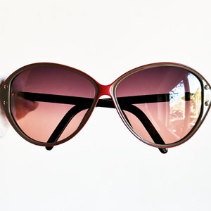 DIOR vintage sunglasses rare oval new purple pink lenses Christian 2278 frame cateye red gray rockabilly 80s Rihanna Lady Gaga Kylie Jenner