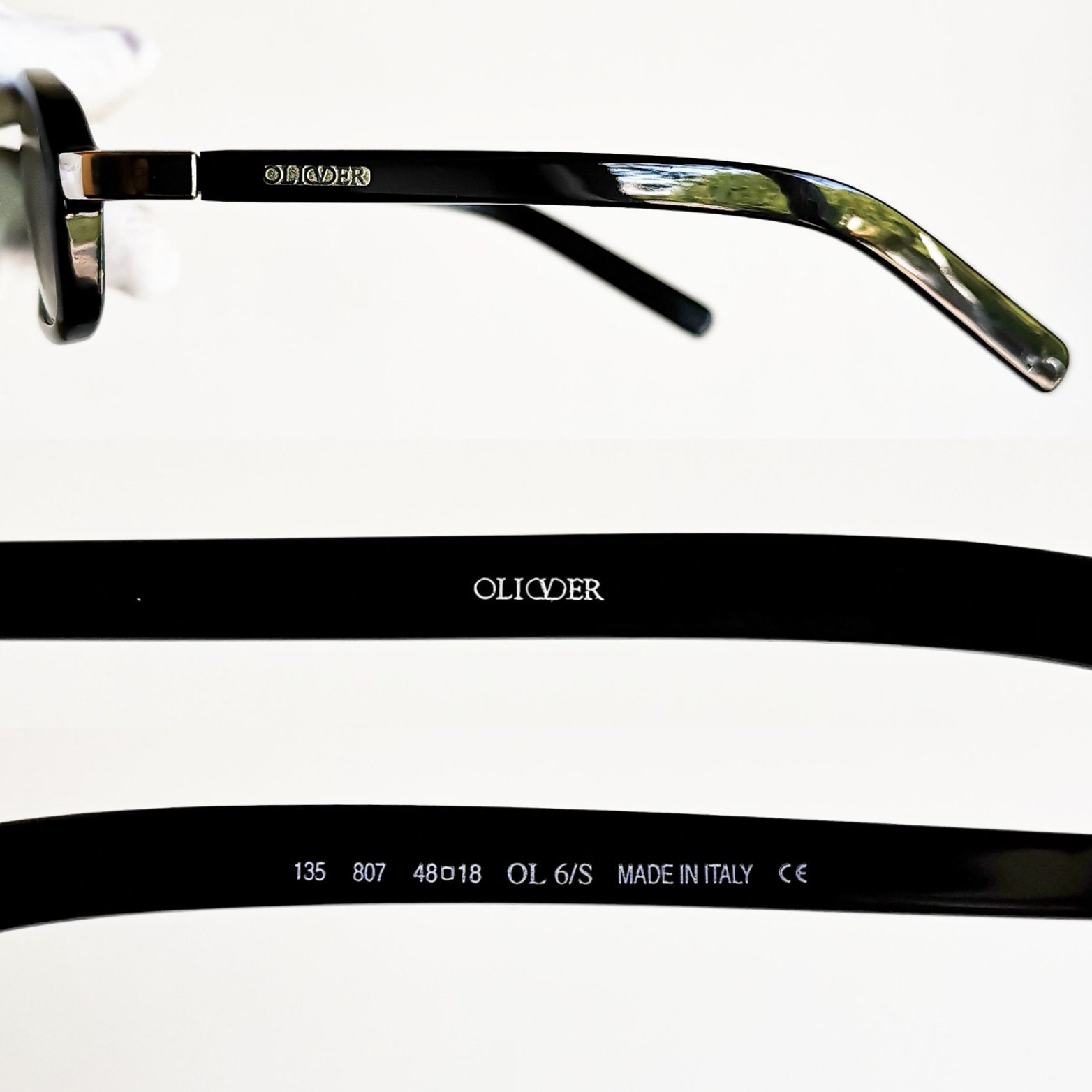 OLIVER by VALENTINO Vintage Sunglasses Rare Oval Black