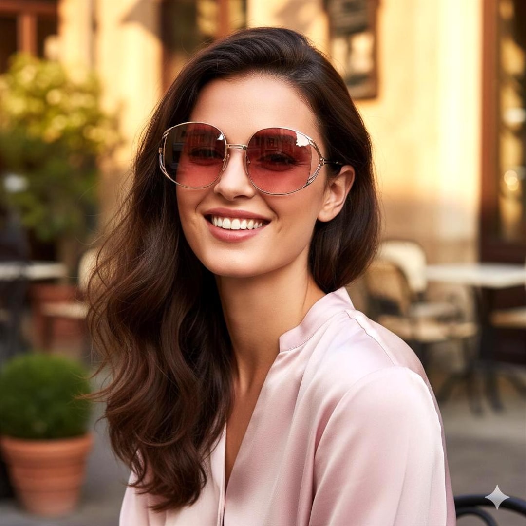 DIOR Vintage Sunglasses Pink Purple Gold Square Christian 2590
