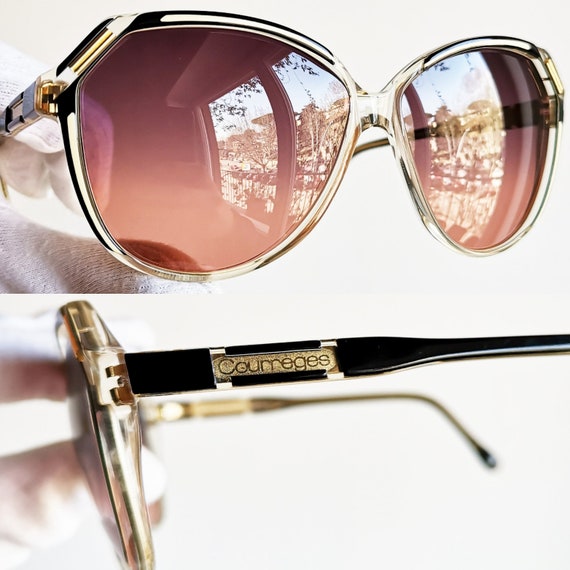 COURREGES vintage sunglasses rare oval cateye mas… - image 3