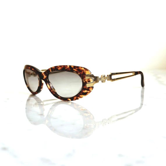 90s Vintage Charme Italy Sunglasses Egyptian pattern NOS Charme MOD. 7522 COL. 120 Vintage Sunglasses hand made  main image 4