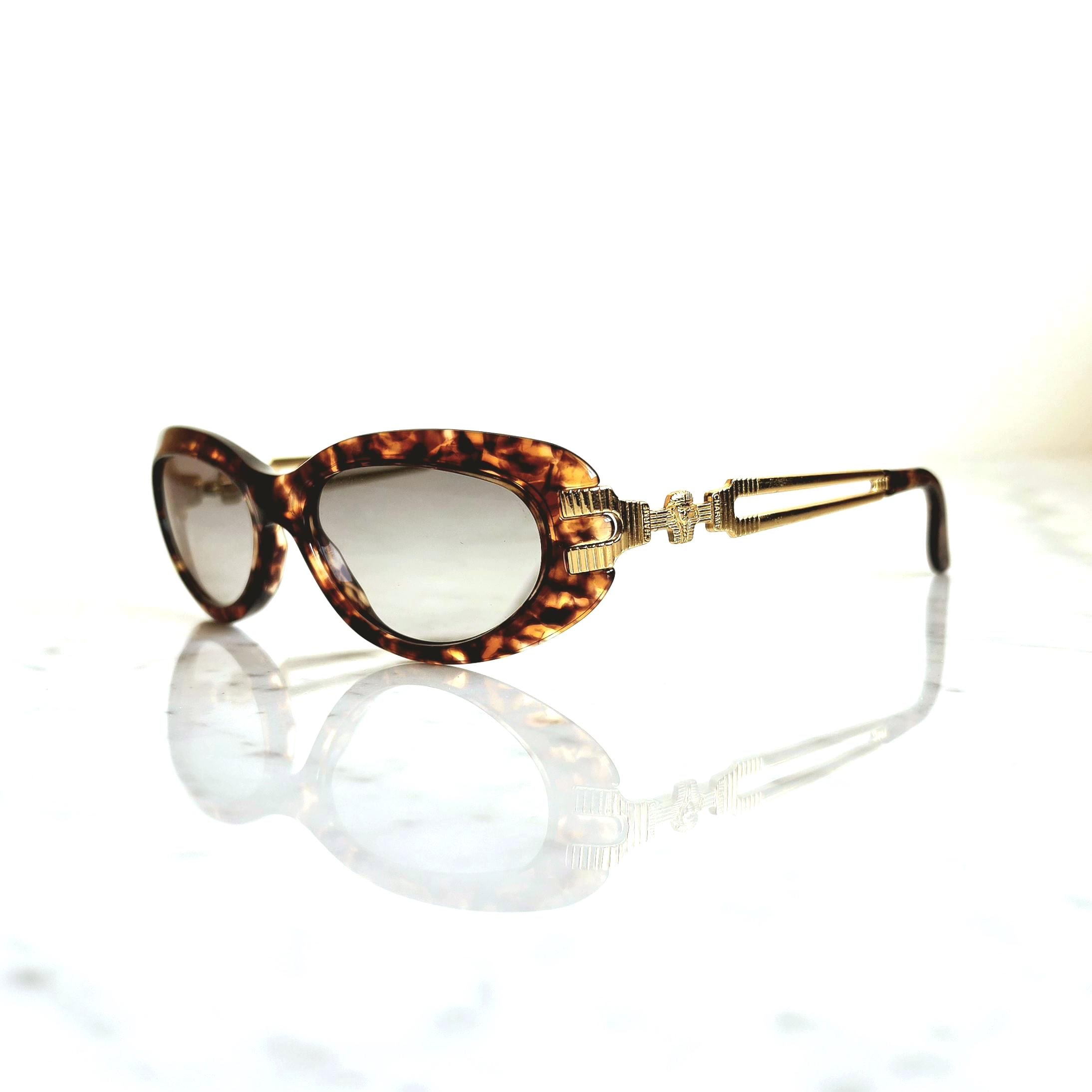 90s Vintage Charme Italy Sunglasses Egyptian pattern Charme 7537 201, Vintage 90s Unique Pharaoh Temple Trim  main image 3