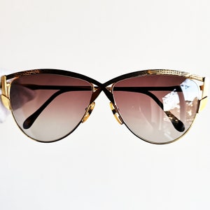 CASANOVA sunglasses 24KT GOLD vintage rare filled plated aviator tortoise brown made in Italy CC1 cateye oval frame wrap mask Migos Rihanna