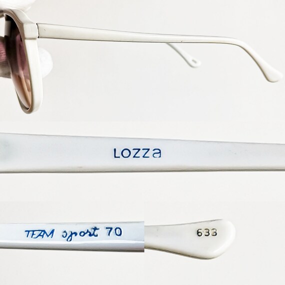 LOZZA Team Sport 70 vintage sunglasses rare white… - image 4