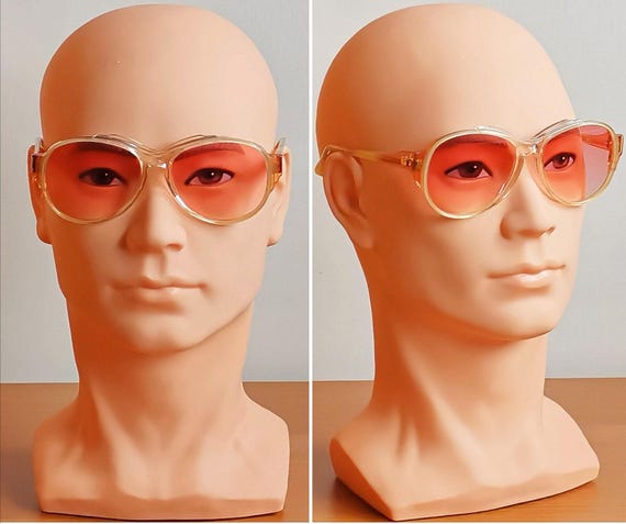 PIERRE BALMAIN Vintage Sunglasses Light Red Clear Round  display picture 2