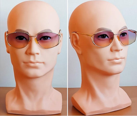 YVES SAINT LAURENT Vintage Sunglasses Ysl Rare Oval Gold