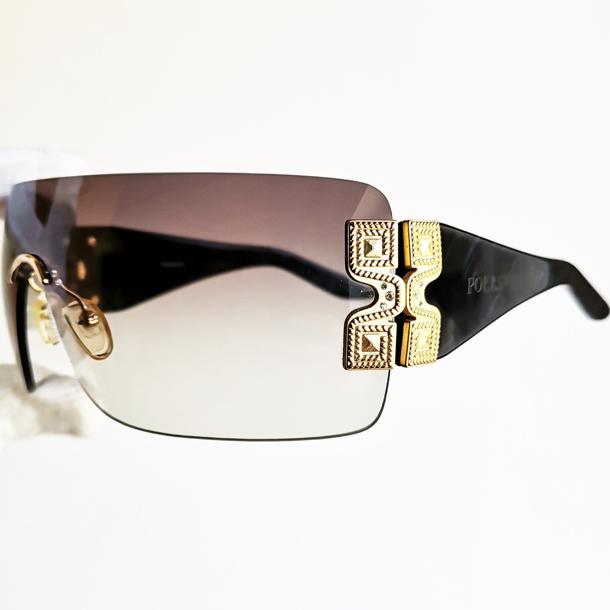 Chanel Rimless Sunglasses Rhinestone 