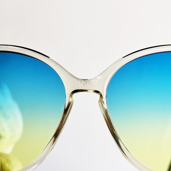 GUCCI square sunglasses vintage rare clear black … - image 5