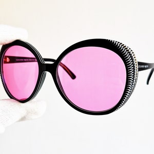 ALEXANDER MCQUEEN vintage sunglasses blue round AMQ4167/S Kylie Jenner Rihanna Lady Gaga Bella Hadid frame cateye burlesque new pink lens