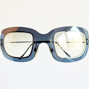 VOGUE vintage sunglasses wrap blue gray mask square oval 3387-s frame Run Dmc Migos 2Chainz Rihanna Madonna Elton John new NOS 90s y2k clear