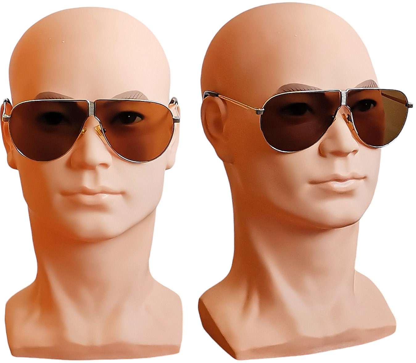 NIKON Design Vintage Sunglasses Gold Black Aviator Metal NK