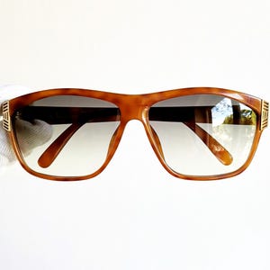DIOR oversize vintage sunglasses rare tortoise brown square gold Christian 2436 mask frame Migos designer Rihanna new lens + purple 80s 90s