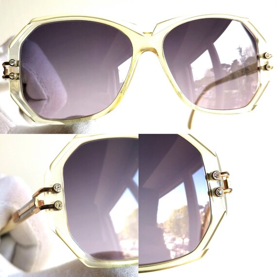 Vintage Cazal Rhinestone Mauve Gold Eyeglass Frames Cazal | Accessories | Vintage Cazal Rhinestone Mauve Gold  main image 4