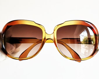 Óculos de sol vintage PERSOL RATTI quadrados vermelhos laranja oversize estilo francês armação P11 boho anos 70