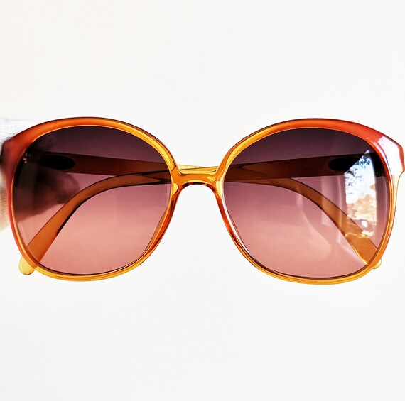 DIOR vintage sunglasses rare orange red yellow sq… - image 2