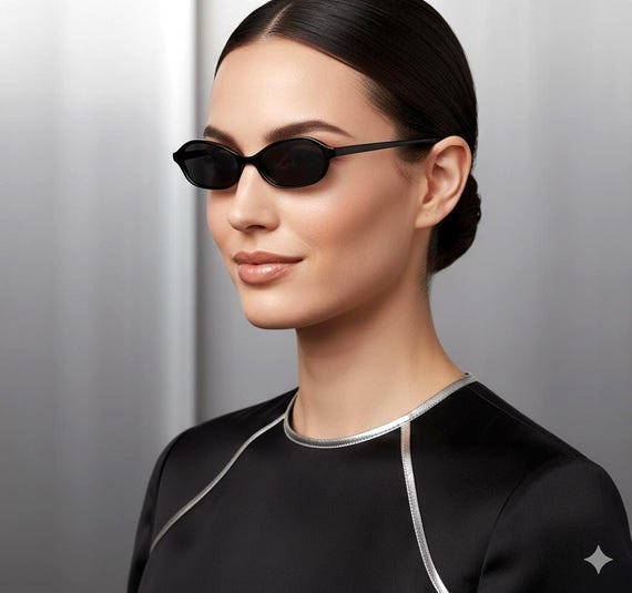 Oliver Peoples メタル ヴィンテージ Y2K サングラス OLIVER PEOPLES Small Vintage Sunglasses Oval Squared Ninette Black