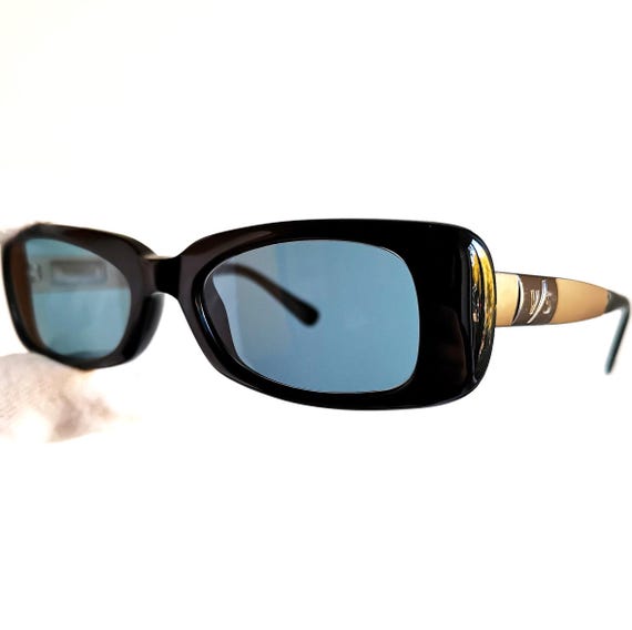 Vintage Gianni Versace Oval Dark Silver and Black Sunglasses Rare Gianni Vintage Versace S22 Sunglasses Mod. S22 Col. 26M  main image 4
