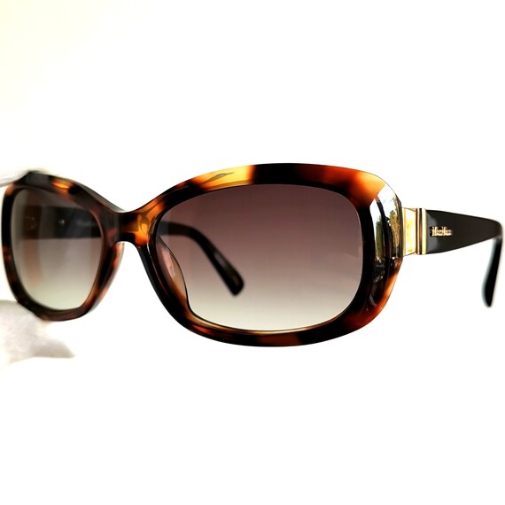 Max Mara LOGO12 MM0047 Oversized Tortoise Sunglasses Dark Havana Brown Gradient Max Mara MM0083 Oversized Sunglasses in Havana | Designer  main image 4