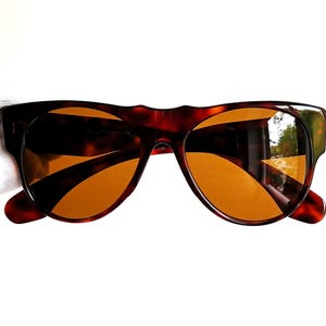 PERSOL RATTI Andrea 50 24 vintage sunglasses rare tortoise shell dark brown spotted aviator oval frame crystal lens gold new NOS 60s 70s 80s