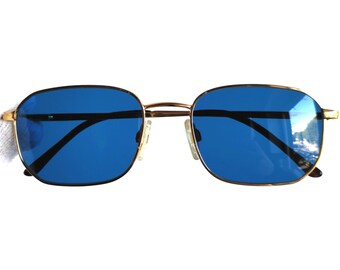 BVLGARI Vintage Sunglasses Oval Gold Squared Aviator 109 Bayonetta