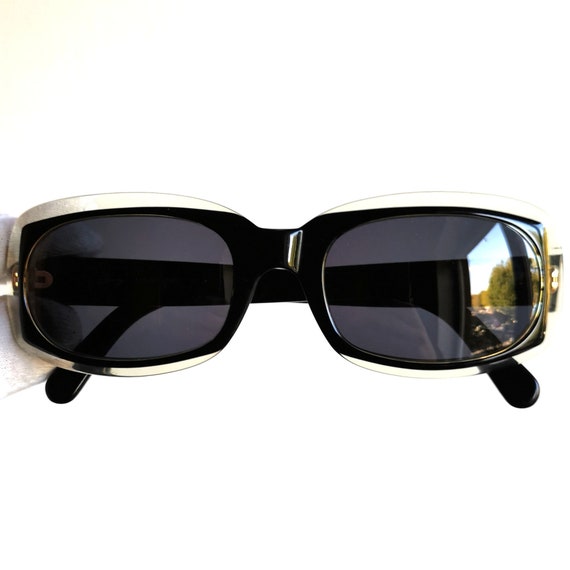 Unisex Versace y2k sunglasses Versace Y2K 439 Teal Gradient Shield Sunglasses With Gold  main image 4