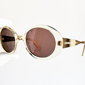 JEAN PAUL GAULTIER vintage Sunglasses Jpg round oval 58-2274 clear gold arrow Kurt Cobain Junior frame new Nos 90s y2k Migos 2Chainz Rihanna